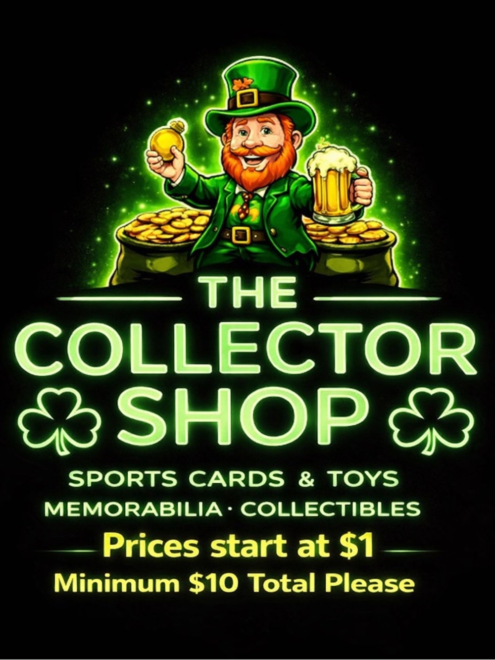 IRISH ☘️ LEPRECHAUN Collector Store Sports and Toys Since 1988 - LOWEST PRICES